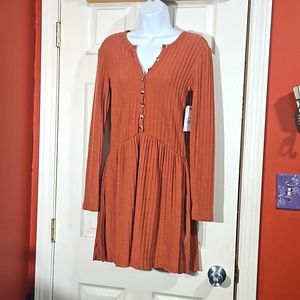 BillaBong long sleeve button up the front  stretchy dress size XS